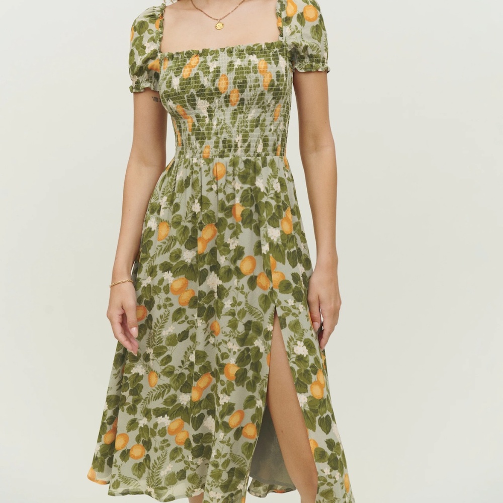 Reformation Inka Dress Orange Grove - Size S - Picture 2 of 2